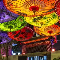 在飛比找樂天市場購物網優惠-泰國古風油紙傘防雨防曬實用吊頂裝飾舞蹈傘道具裝飾復古漢服花傘