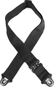 D'Addario Auto Lock Guitar Strap - Acoustic & Electric Accessories - Easy to Use Locking Straps - Uses Existing Buttons - Swivel - Polypro - Black