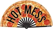 Hot Mess Folding Fan - Lingerie New Adult Toys Pride Rave Jewelry Accessories Wood Rocket Drag Queen Gay Mardi Gras