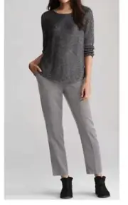 NWT Eileen Fisher Tencel Tapered Ankle Pants in Smoke Size M