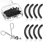 Silicone Eyelash Curler Pads, 30 Pcs Strip for Universal Eyelash Curler (Black)