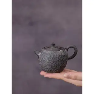 鐵胎茶壺單壺復古鐵銹結晶釉家用泡茶壺純手工陶瓷功夫茶具西施壺
