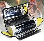 Solar Oven, Portable Stove, 4.5L Large Capacity Solar Oven, Outdoor Oven Camping Oven with Thermometer, Solar Camping Oven for Hiking, Traveling, Family, Party