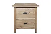 MF Tiffany Solid Timber 2 Drawer Bedside Table