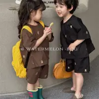 在飛比找蝦皮商城精選優惠-新品～80-140 韓版兄妹裝姐弟裝童裝兒童套裝男童女童套裝