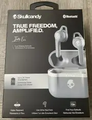 New Skullcandy Indy Evo Gray True Wireless Bluetooth Headphones Earbuds $70