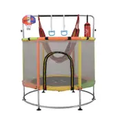 Costway Kids Trampoline Gym Rebounder Workout Combo Green