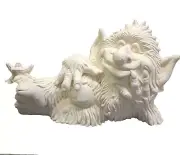 Sassy Troll 12" x 9" Ceramic Bisque, Ready to Paint