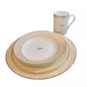 Mary Kay 50th Golden Anniversary Bumble Bee 4 Piece China Set NEW Bumblebee