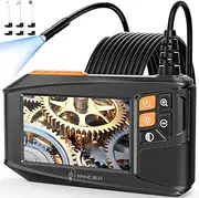 [Ennovor] Endoscope, 4.3'' IPS Screen Inspection Camera, 1920P HD Digital Borescope, No App No Wifi Inspection Camera with 8 Adjust LED Lights, IP67 Semi-Rigid Cable Waterproof Drain Camera (16.4ft/ 5m)