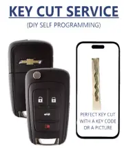 KEY CUT SERVICE + Chevrolet Flip Remote Key 2010 - 2017 DIY PROGRAMMING