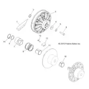 Polaris Driven Clutch Assembly, Genuine OEM Part 1322962, Qty 1