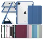 Anti-bend! 2022 2021 iPad Pro 11 inch Smart Cover Pencil Holder Clear Back Case