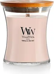 [WoodWick] Vanilla and Sea Salt Jar Candle, Medium
