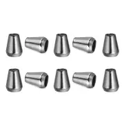 Metal Bell Stopper, 10 Pack Conical Cord Ends Lock Fastener, Gray Black