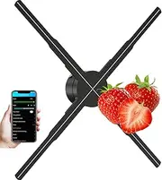 3D Hologram Fan, 56CM 3D Hologram Projector Vertical Advertising Machine with 768 Led Light Beads+APP Remote, 3D LED Hologram Fan Display Animation Video Projector for Business Signs, Bar