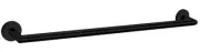 Raymor BOSTON-II SINGLE TOWEL RAIL Rounded Edge MATTE BLACK- 650mm Or 850mm