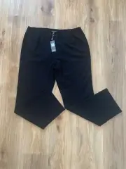NWT Eileen Fisher Plus Viscose Stretch Ponte Slim Bootcut Pant Black 20W