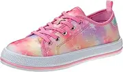 [JOSMO] Girls Casual Fashion Sneakers - Laceup Tiedye Design Canvas Shoes (Little Kid - Big Kid)