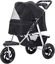 Pet Stroller Double Layer Pet Stroller Lightweight and Foldable Dog Stroller Portable Travel Cat Dog Stroller for Medium Small Dogs