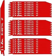 UKQRRTC 25Pcs Reciprocating Saw Blades, 9 inch 14/18 TPI Bi Metal Pruning Saw Blades, High Speed Steel Wood Cutting Saw Blades with Storage Case for Wood Logs Iron