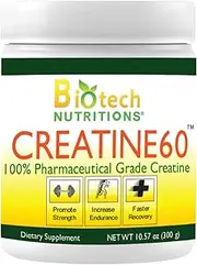 Biotech Nutritions Creatine 60 Dietary Supplement, 300 Gram