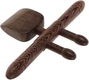 Hand Held Wooden Massager for Neck Small Light Reusable Wooden Massager Tool