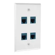 Ethernet Wall Plate 4 Port Wall Plate Female-Female Compatible with for5063