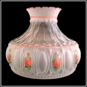 ALADDIN LAMP M751 STYLE PINK ROSES 10" SHADE B&H MILLER RAYO & MORE USA MADE