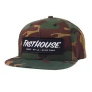 New Snapback Trucker Hat, Forest Green / Camo, Black, OSFA
