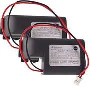 2-Pcs MR-BAT6V1SET 6V 1800mAh 2CR17335A WK17 for MR-J4 PLC Non-Rechargeable Lithium Battery for M80 Driver J4 servo System with White Plug (6 Volt, 1.8 Ah, Non-Rechargeable)