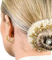 BelliNoxx Turnier Frisur Dressur Dutt für Reiterin mit Kunstfell und Kristall. Die Neue Haarnetz für Turnier. Passt für alle Haartypen und Helmen (Shop The Look)