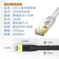 在飛比找蝦皮購物優惠-豐原好康→全新 大公司 Cat.7 SSTP 10M 超扁型