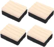 4Pcs Wood Chalkboard Eraser,Wool Felt Chalkboard Eraser,Mini Wood Blackboard ...