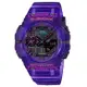 【CASIO 卡西歐】G-SHOCK 藍牙 未來感配色 科幻世界 多功能雙顯錶款 紫 GA-B001CBRS-6A_46mm