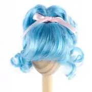 Monique Turquoise Synthetic Mohair Coco Ponytail with Curls 6"-7" Doll Wig