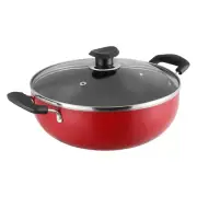 Vinod Aluminium Zest Non Stick Deep Kadhai with Lid - 2.6 litre, 22cm- Free Post