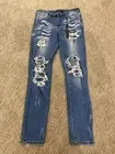 amiri jeans Thrasher size 32 100% Authentic Unworn Light Indigo Skinny