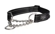 Rogz Control Obedience Non-Slip Dog Collar Black - 3 Sizes