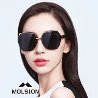 在飛比找蝦皮購物優惠-【MOLSION 陌森】大牌時尚流行墨鏡立體切割大矩方框太陽