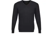 Mens Advatex Varesa Wool Pullover Jumper Cardigan V Neck - Charcoal
