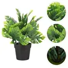 Artificial Potted Plant Bonsai Desktop Realistic Artificial Monstera Ornament