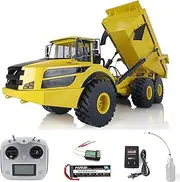 wheelfun 1/14 6 * 6 Metal Hydraulic Lifting RC Articulated Truck Dumper Tipper RTR Model Light Sound System Hobby Grade Model for Adult