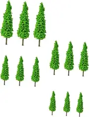 12Pcs Miniature Emulation Tree Models for Desktop Decoration Various for Micro Landscapes Succulents and Bonsai Arrangements Durable and Realistic