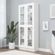NNEVL Vitrine Cabinet White 82.5x30.5x185.5 cm Chipboard