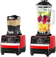 Heavy Duty Commercial Grade Blender, 2000W, 2 in 1 Mixer, Food Processor, Ice Smoothies Blender, Sharp Metal Blades, Sturdy Base, 15 Different speeds for Smoothies, Ice Crushing, Soups, Nut