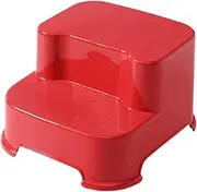 Toyvian Two Step Step Stools Toilet Potty Training Stool Non- Slip Foot Stool Bedside Step Stool for Kitchen Bathroom Bedroom Red