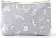 [DDintex] Floret London Basic Pouch, L, Miao, Light Gray, 7.1 x 4.7 x 2.2 inches (18 x 12 x 5.5 cm), [with Liberty Print]