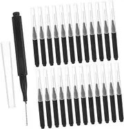 WOFASHPURET 50pcs Black Interdental Brushes Individually Wrapped Toothpicks For Gum Care Teeth Cleaning Oral Plaque Removal And Fresh Breath
