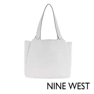 【NINE WEST】EMMALINE 經典壓紋大托特包-純白(131023)